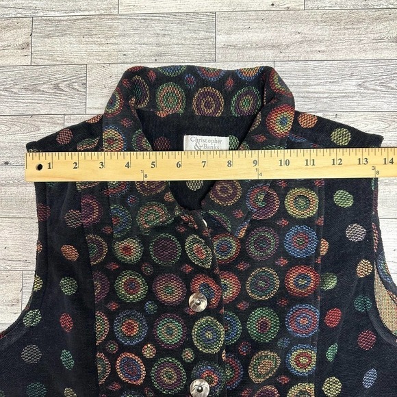 Christopher & Banks | Funky Multicolor Circles Print Vest | Large - Picture 8 of 12